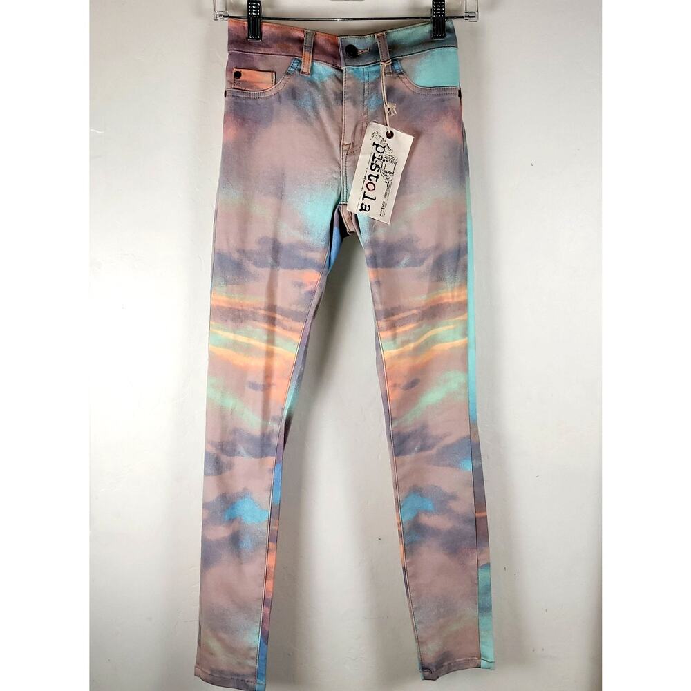 NWT Pistola Dawn Multicolored Denim Cropped Ankle Stretch Skinny Jeans Size 27 - Picture 2 of 12